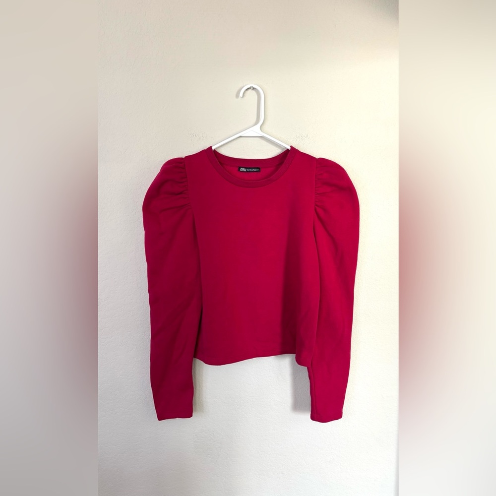 Zara Long Sleeve Sweater pink size small